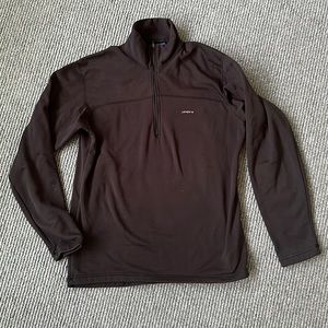 Patagonia capilene long sleeve w/fleece inner, black, size medium